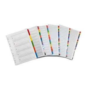 Colorful Paper Cardboard File Dividers with Index Tabs