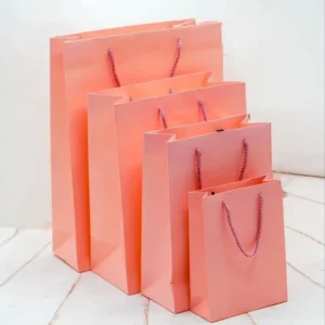 Colorful Pink Paper Bags Customized logo and Color Affordable and Perfect for Any Occasion