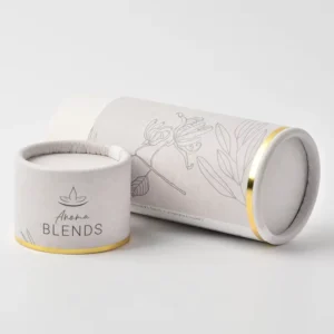 Colorful Printed Bio degradable Perfume Essential Oil Loose Powder Lotion Packaging Craft Paper Tube Gold Foil Edge Customizable