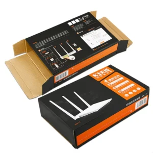 Colorful Printed Kraft Paper Corrugated Box for Router Camera Packaging