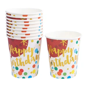 Colourful Custom Color High Quality Compostable Double Wall Paper Cup for Party
