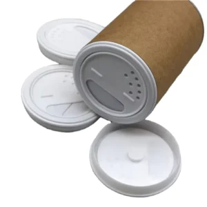 Compostable Food Grade Paper Tube Canister with Shaker Top for Dry Salt Powder