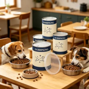 Compostable Paper Tube Pet Food Packaging Eco Friendly Cylinder Box for Organic Dog Snacks