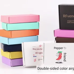 Corrugated Aircraft Box with Color Printing, Foil Stamping, and Hand-Torn Paper