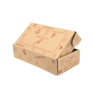 Corrugated Brown Kraft Paper Custom Logo Colorful Printed Packaging Box