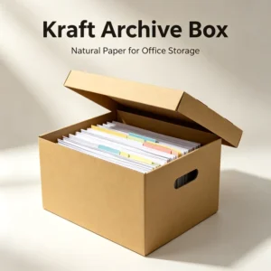 Corrugated Cardboard Box with Lid, Handles, and Lining