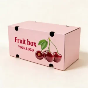Corrugated Cardboard Cherry Fruit and Vegetable Packaging Box with Soy Ink