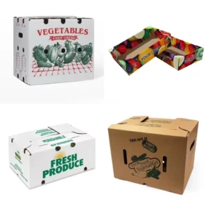 Corrugated Cardboard Folding Paperboard Fruit Packaging Boxes for Strawberry Vegetable Mango and Cherry