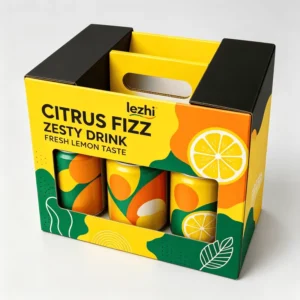 Corrugated Cardboard Six-Pack Bottle Shipping Box for Juice and Bottled Beverages