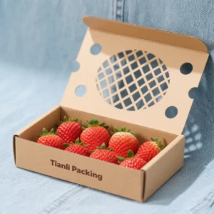 Corrugated Compostable Cardboard Strawberry Packaging Box