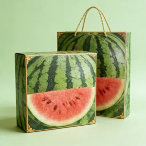 Corrugated Fruit Shipping Box for Watermelon and Grapes with Logo and Handle