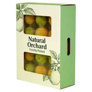Corrugated Heaven and Earth Cover Fruit Packaging Box with Festival Window, Custom-Printed Paper Box