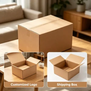 Corrugated Kraft Carton for Multi-Scene Use, Embossed Matte Lamination, Color Pattern