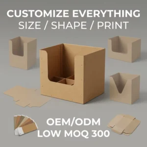 Corrugated Kraft Paper Shipping Packaging Box, Embossed Foldable Carton for Supermarket and Industrial Packaging