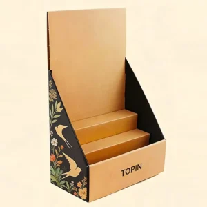 Corrugated Kraft Printed PDQ Tabletop Retail Display Box