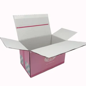 Corrugated Paper Color Printed Recyclable Mailer Box with Custom Logo and Tear Strip