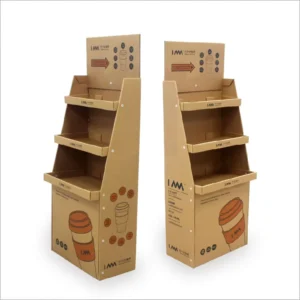 Corrugated Printed Customized Kraft Paper Stand Display Box
