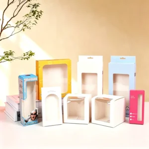 Cosmetic Packaging Paper Box with Clear PVC Window