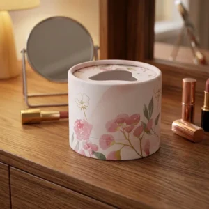 Cosmetic Paper Package Cardboard Essential Aromatherapy Tube Custom Paper Jar with Window and Protected Insert