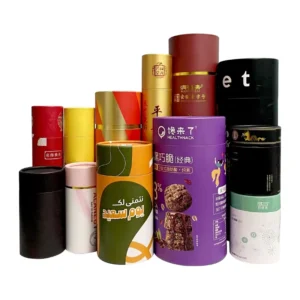 Cosmetic Paper Tube Box for Candles, Lipstick, Perfume and Essential Oils Custom Printed Biodegradable