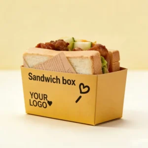 Craft Paper Folders Disposable Sandwich Packaging Box Food Grade Bakery Bread Cake Cookie Breakfast Toast Sandwich Box