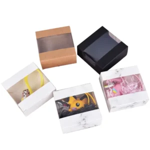 Craft Paper Gift Box with Clear Window