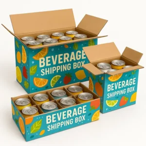 Crush-proof Boxes Soda Cola Lightweight Flat-pack Cartons Easy-fold Beverage Can Packaging Moving Box With Dividers