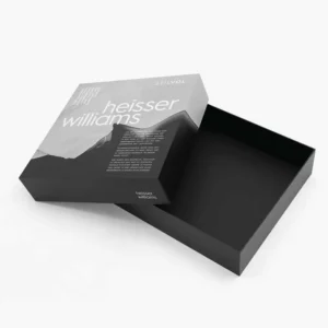 Custom 2pc Lid and Base Rigid Box with Printed Black Marble Pattern Matte Finish Box with Lid for Liquor Spirits Bottle OEM