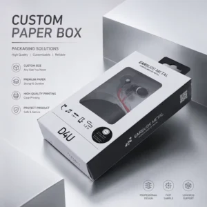 Custom 3C Packaging Box with Logo Print Cardboard Gift Box for Headphones and Smart Watches