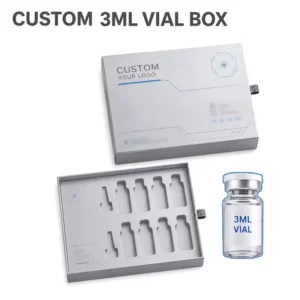 Custom 3ml Vial Packaging Box with Rigid Box and Sponge Liner for Shipping