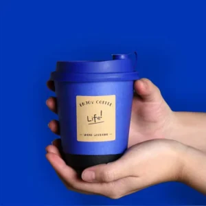 Custom 4oz 8oz Disposable Double Wall Paper Coffee Cups with Lids