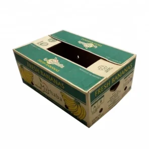 Custom 5-Ply Corrugated Paper Fresh Fruit Shipping Carton Empty Cardboard Packing Box for Banana Export