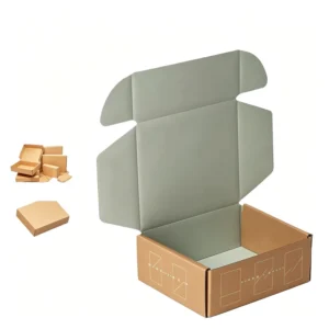 Custom 6mm Thick Corrugated Cardboard Shipping Box for E-Commerce Logistics and Takeout Food