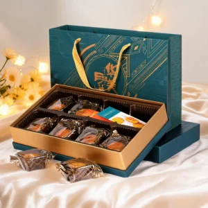 Custom 8-Slot Food-Grade Cardboard Mooncake Gift Box for Pastry and Chocolate