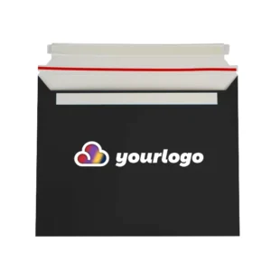 Custom A3 A4 Black Rigid Kraft Paper Cardboard Mailer Envelopes, Stay-Flat