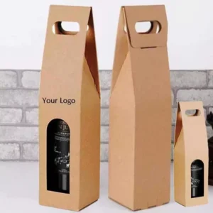 Custom Alcohol Packaging Box, Vintage CMYK Craft Paper Wine Box
