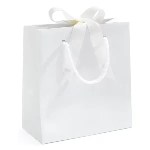 Custom Attractive Graphics Recyclable White Card Paper Bags Eco Friendly Packaging for Party
