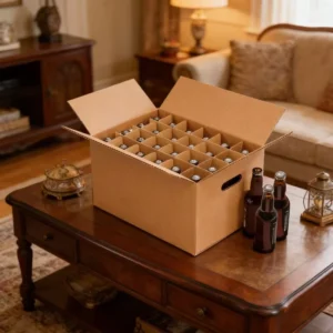 Custom Beer Carton, Recycled Materials, Delivery and Shipping Folder, Handmade, Sponge-Lined, 12-25 Bottle Holders