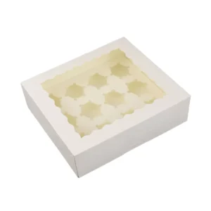 Custom Biodegradable Cake Box with Clear Window, UV-Coated Food-Grade Paper