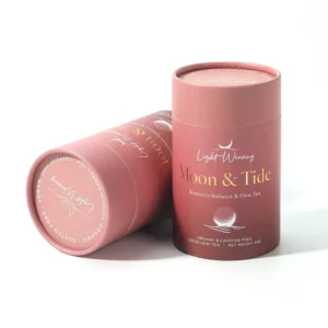 Custom Biodegradable Coffee Cardboard Canister Paper Tube Packaging for Loose Tea and Herbal Tea