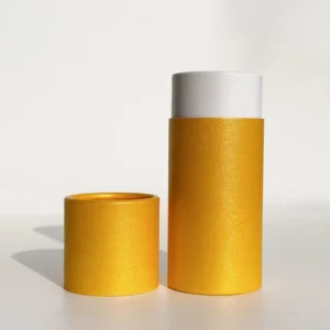 Custom Biodegradable Craft Paper Cosmetic Tube Lipstick Packaging Cylinder Box Small Paper Can Eco Friendly Recyclable