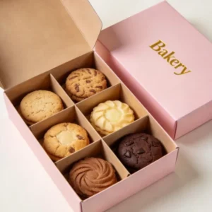 Custom Biodegradable Folding Paper Cardboard Biscuit Cookie Box with Logo