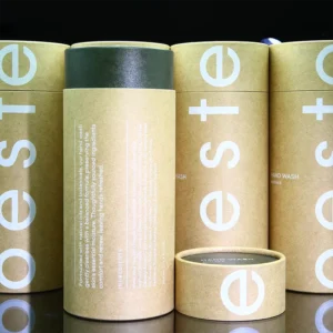 Custom Biodegradable Food-Grade Kraft Cardboard Paper Tube Packaging for Tea