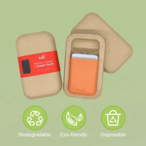 Custom Biodegradable Molded Pulp Packaging Tray with Bagasse and Bamboo Material for Mobile Phones and Computers