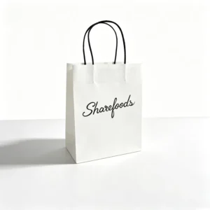 Custom Biodegradable Recyclable Kraft Paper Bags Silk Screen Printing Classic Style Twisted for Food Packaging Personalized Logo