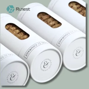 Custom Biodegradable Round Cardboard Kraft Paper Canister Tube for Chocolate and Cookies Packaging