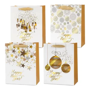 Custom Biodegradable White Card Paper Bags for Gift Packaging, Storage, and Daily Use
