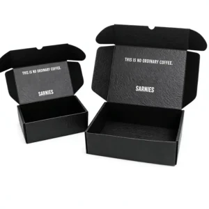Custom Black Corrugated Cardboard Shipping Box with Logo for E-Commerce