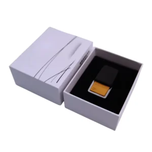 Custom Black Foldable Perfume and Cosmetic Gift Packaging Box with Insert, Rigid Magnetic Closure, Sponge, Cardboard, and Matte Lamination