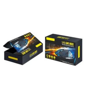 Custom Black Folding Paper Gift Box for Mouse, Small-Batch Electronics Retail Packaging